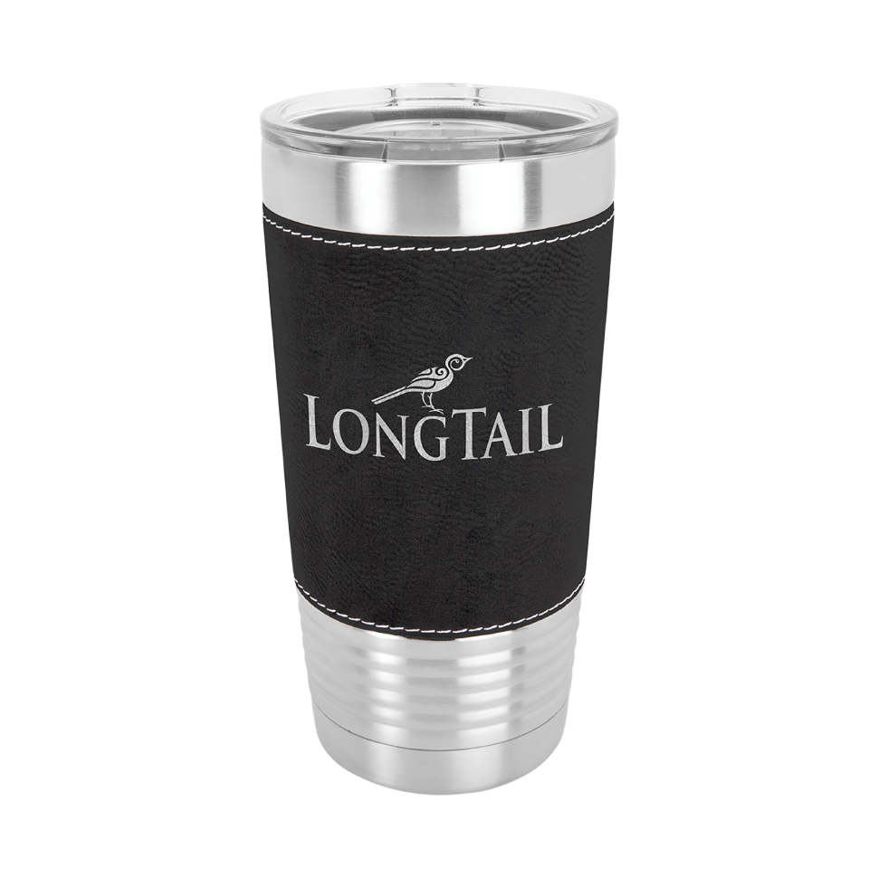 Engraved Leather Tumbler 20 oz.