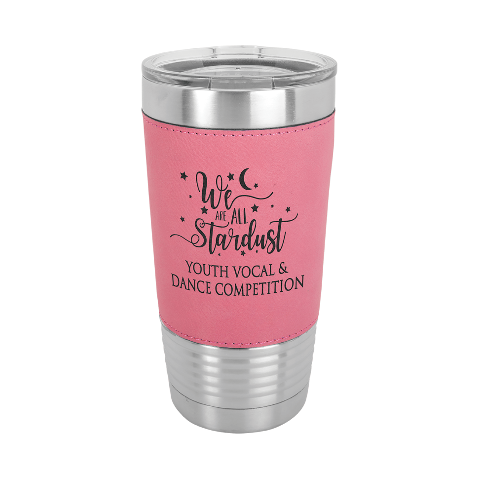 Engraved Leather Tumbler 20 oz.