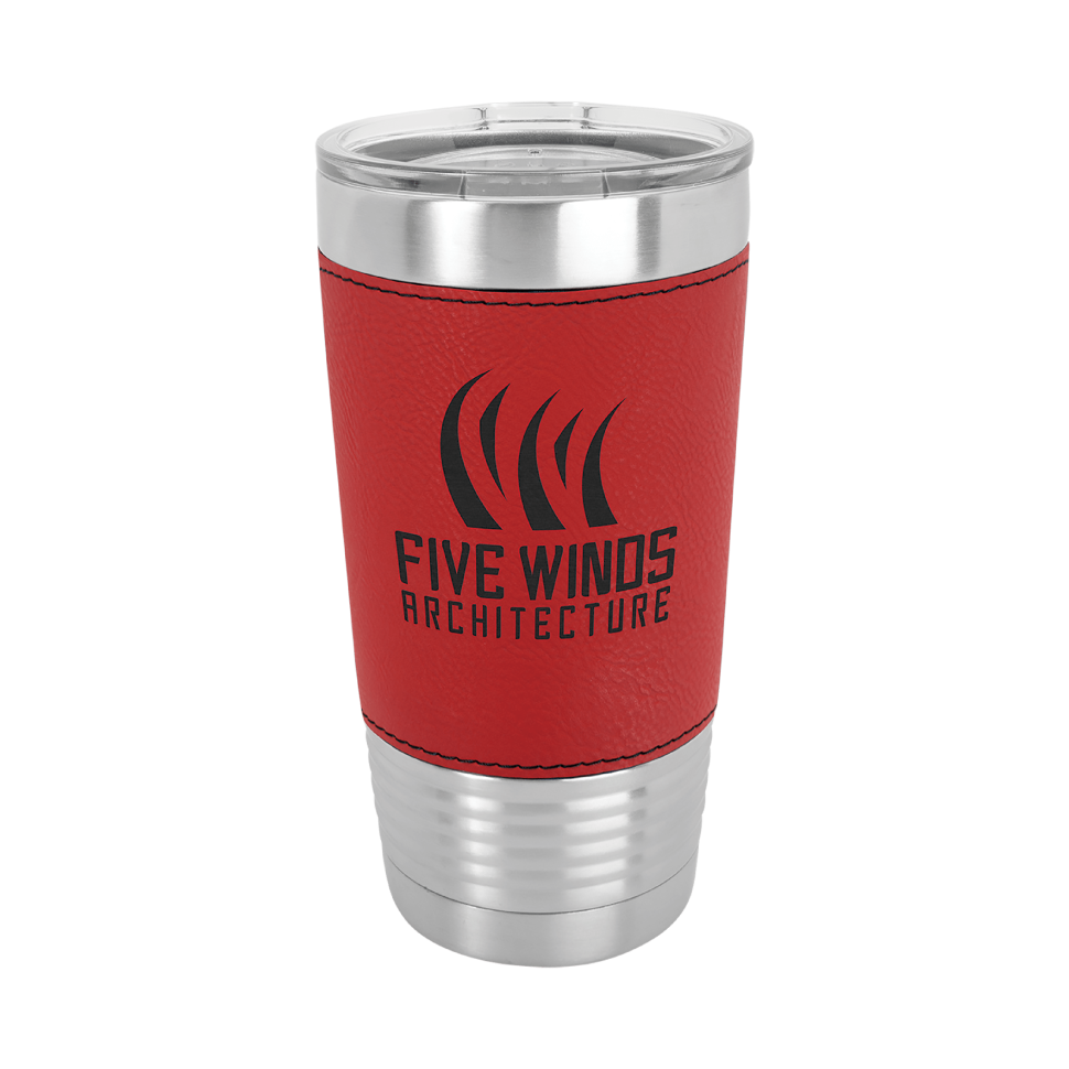 Engraved Leather Tumbler 20 oz.